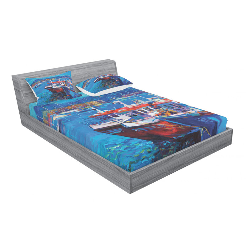 Microfiber Sheet Set, Queen Sheet Set with Fitted Sheet