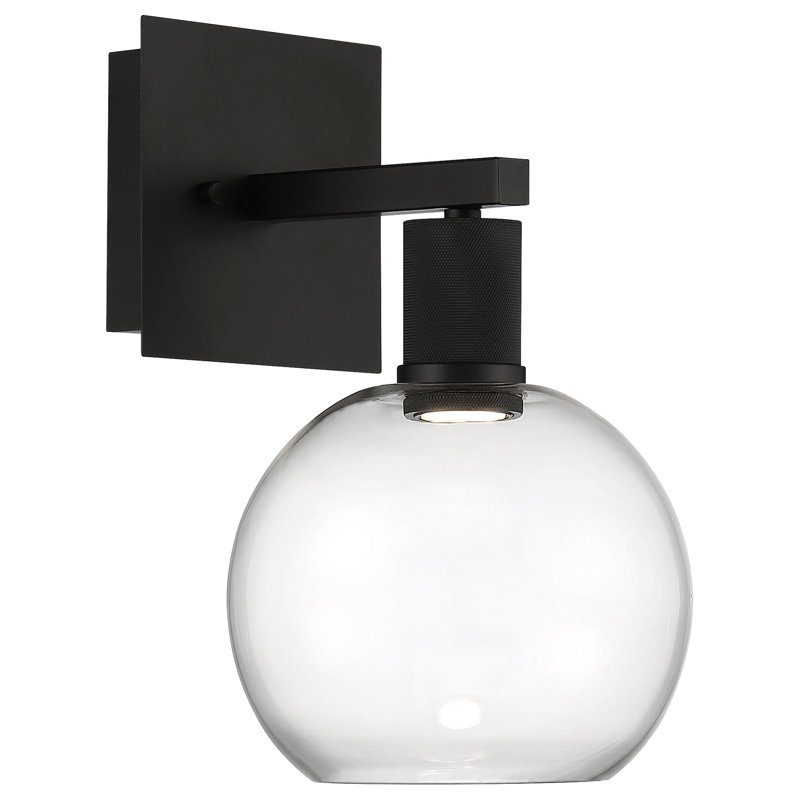 Southglenn Steel Armed Sconce, Matte Black