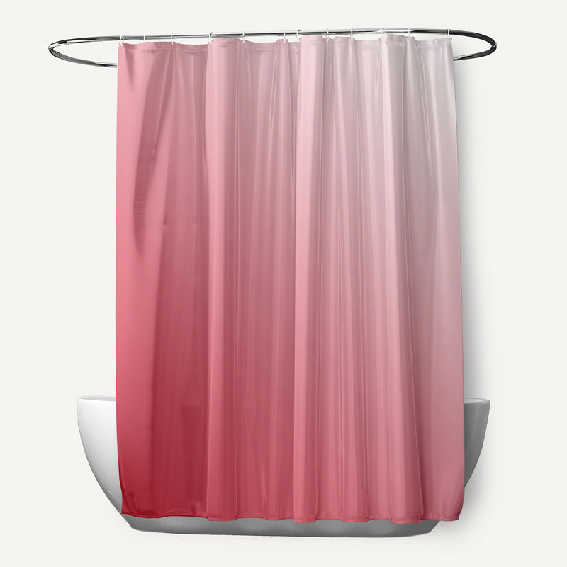 Rideau de douche simple Clifford, Corail