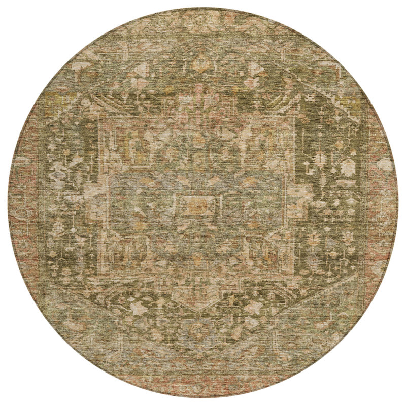 Tapis rond lavable extérieur 8 pi Medallion
