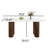 71'' Modern Dining Table, Oval Dining Table with Sintered Stone Tabletop and Double Pedestals-369295708