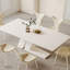 Modern White Rectangular Sintered Stone tabletop Dining Table-279344026