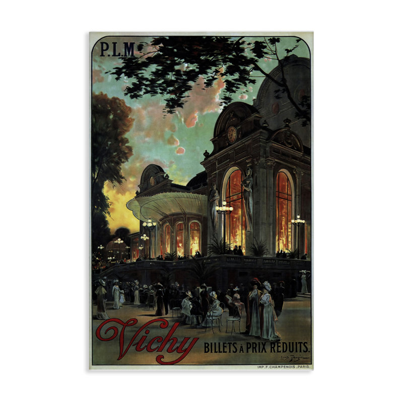 Affiche Vichy, affiche de Marcus Jules, H 45 po x l 30 po