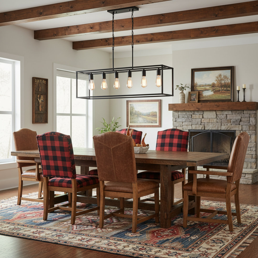 Barineau 6 - Light Dimmable Kitchen Island Square / Rectangle Chandelier 17 Stories