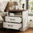 Farmhouse Nightstand With 2 Spacious Drawers,End Table With Ample Storage Shelf,Bedside Cabinet With 4 Solid Wood Legs Farmhouse Nightstand With 2 Spacious Drawers,End Table With Ample Storage Shelf,Bedside Cabinet With 4 Solid Wood Legs (Set Of 2)-1005304875