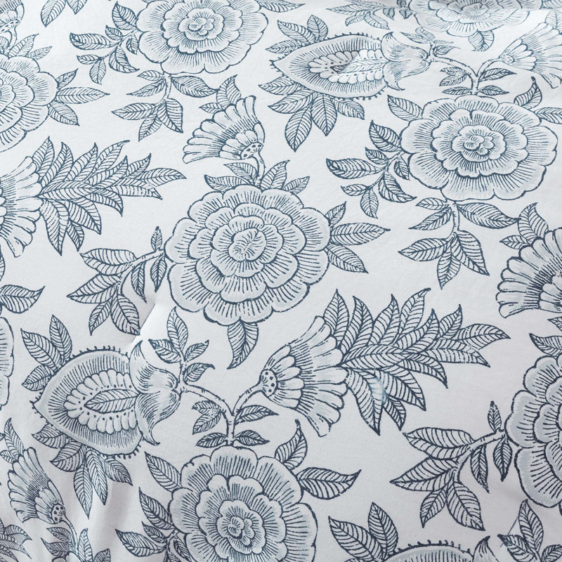 Floral Comforter, Queen Comforter + 2 Shams