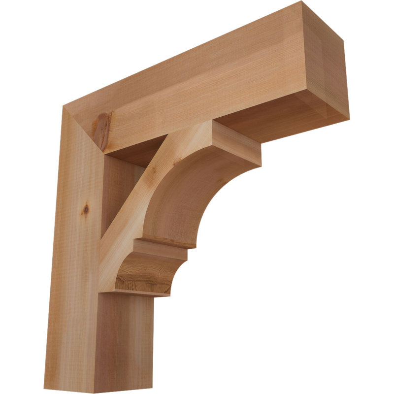 Support de bloc Balboa, Cèdre rouge de l'Ouest lisse, L 5 1/2 po x P 22 po x H 22 po