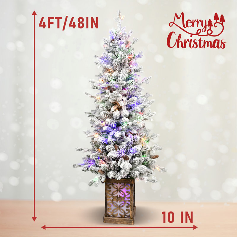 Arbre de Noël avec lumières DEL multicolores, 396 pointes, 100 lumières