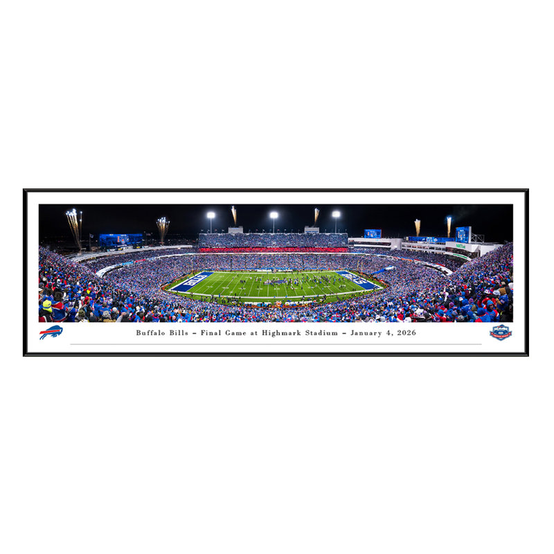 Buffalo Bills, dernier match au Highmark Stadium - 4 janvier 2026 - Cadre standard, Encadré sans passe-partout