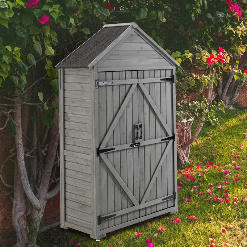 Armoire de rangement pour l'extérieur, Gris