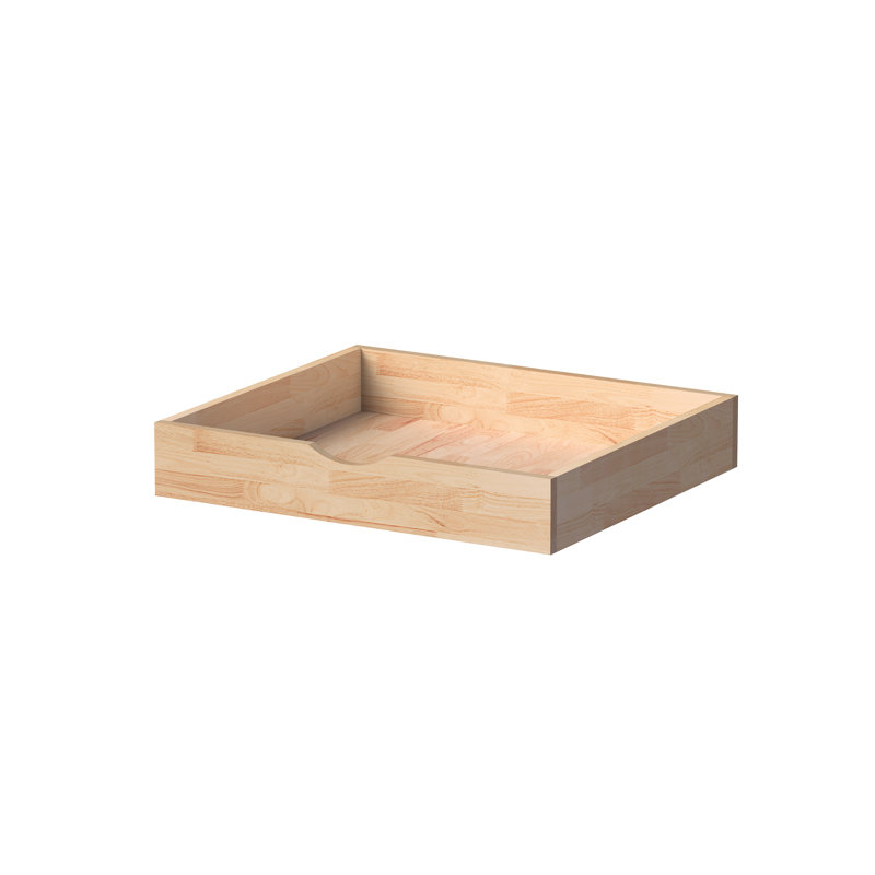  Boîte-tiroir en bois naturel prête à assembler pour armoire inférieure W24 ", H 4 po x l 20 po x P 21 po