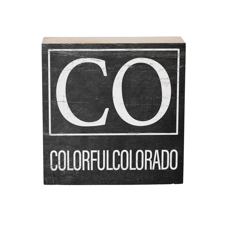 State Wooden Plock Colorado 6x6"