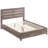 Eastern King Oak Panel Bed With Practical Drawer Storage, Natural Wood Grain Display, Frame Slatted Headboard And Hidden Storage In , Warm Aesthetic, No Box Spring Setup-1643762496