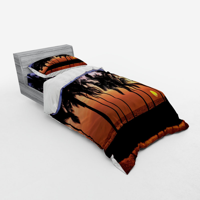Ensemble de housse de couette Hawaiian, Housse de couette simple TG + 2 articles suppléme