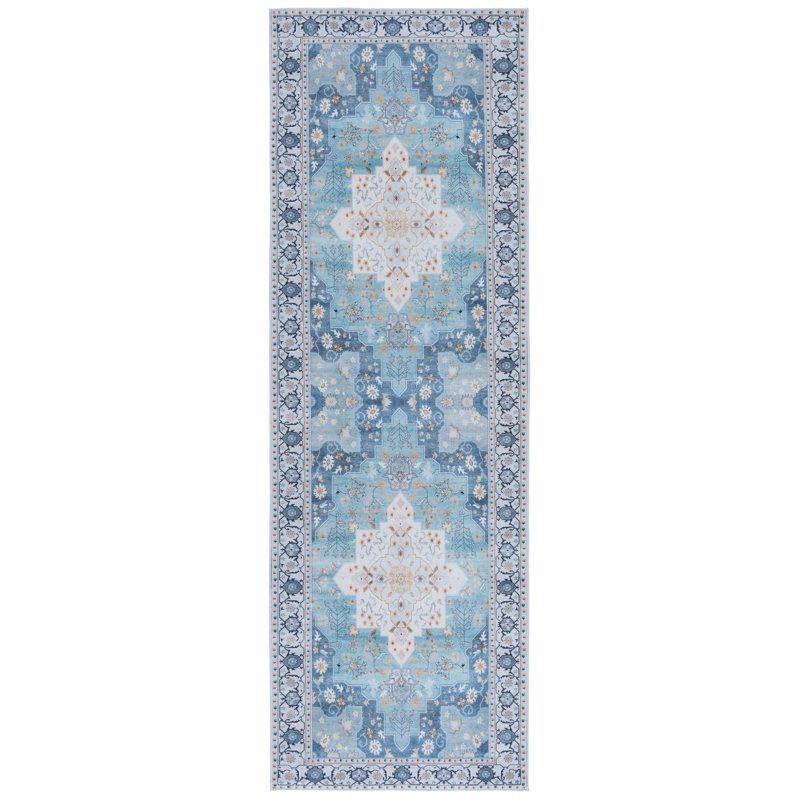 Tapis oriental lavable à la machine 105 m / l S / R Fessler, Tapis de couloir 2 pi 6 po x 8 pi