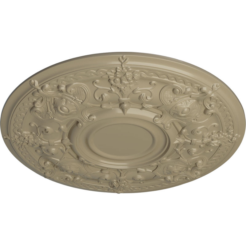 Médaillon de plafond Endurathane Oslo, DE 28 1/8 po x P 1 3/4 po (convient aux auvents jusqu'à 10 1/2 po), fini désert Gobi peint à la main
