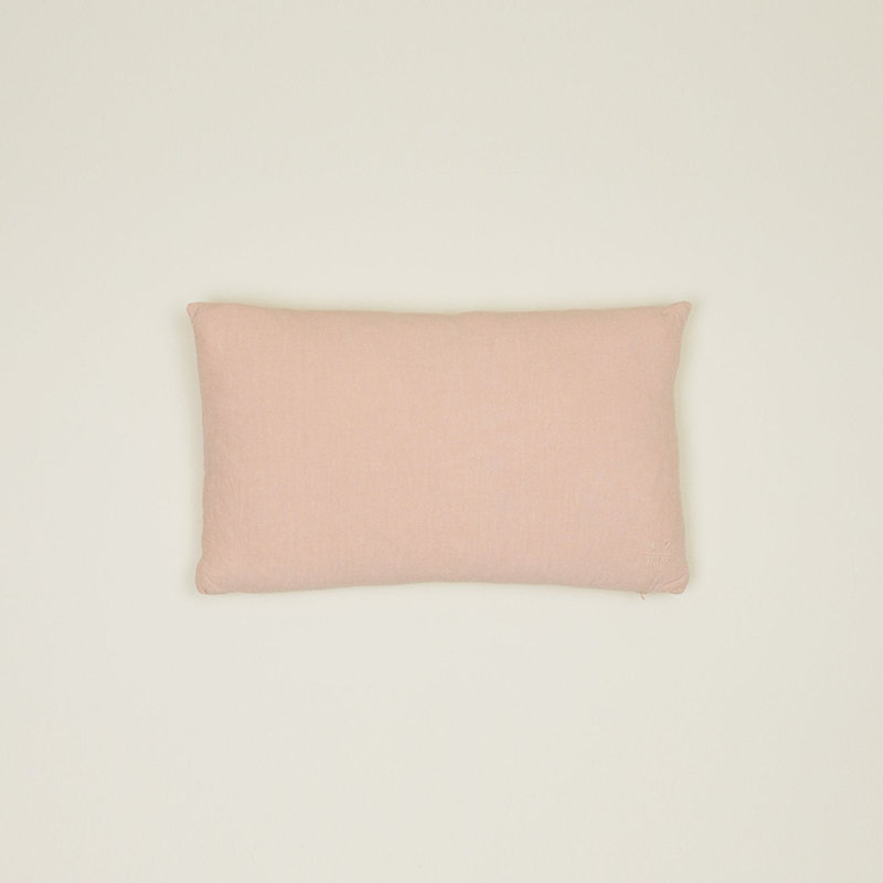 Simple Linen Lumbar Pillow Cover & Insert, Blush