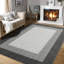 Tapis modernes à rayures et à rayures (non tissés) pour salon, chambre à coucher, tapis à lessive à poils courts, tapis neutre simple, pour bureau, décoration intérieure-1442599940