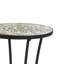 Table d'appoint de patio avec tablette, brun et noir