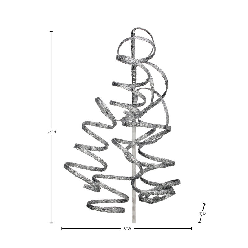 Aérosol Q 26 po bouclé pailleté X5, Silver