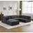 Compression Mahjong Sofa,Convertible Floor Sofa Bed,DIY Boneless Modular Sectional Sofa,No Assembly Required,Circle Fleece Fabric,Oversized 4 Seater With 1 Ottoman-1642549639