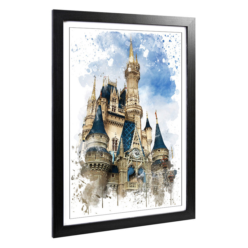 Magic Kingdom Florida Orlando USA - Wall Art, 62cm H x 45cm W, Framed Picture