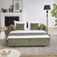 Canapé-lit réglable 66 po 3 en 1 avec lit escamotable, 4 coussins, poches latérales, velours côtelé doux, idéal pour le salon et les petits espaces-312144286