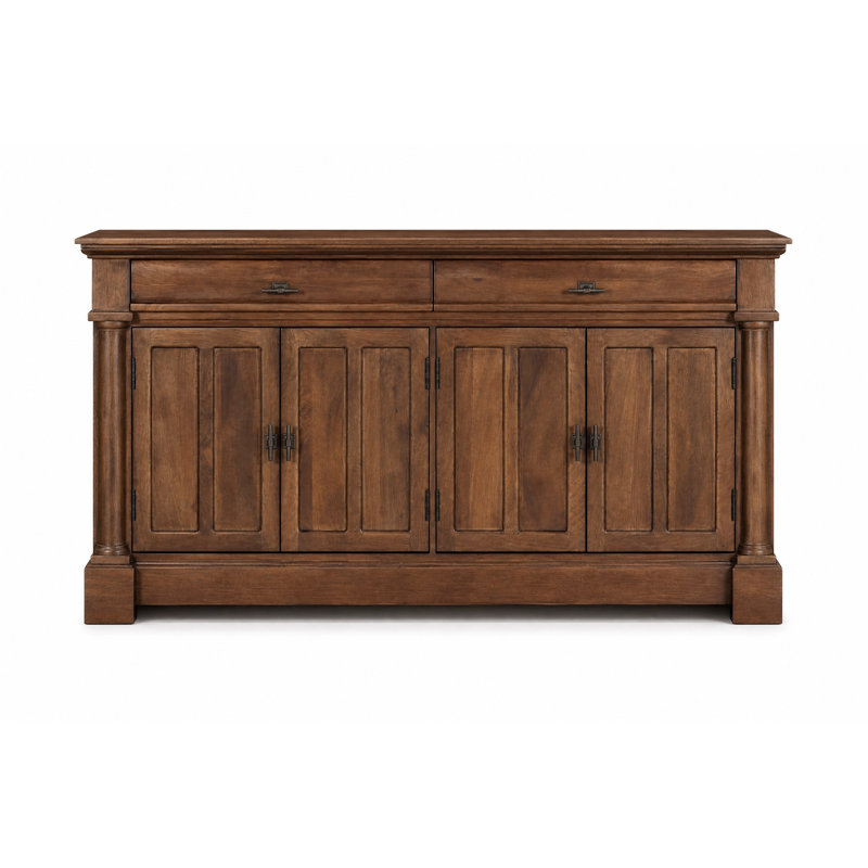 177.8 cm W Mango Solid Wood Sideboard, Dark Walnut