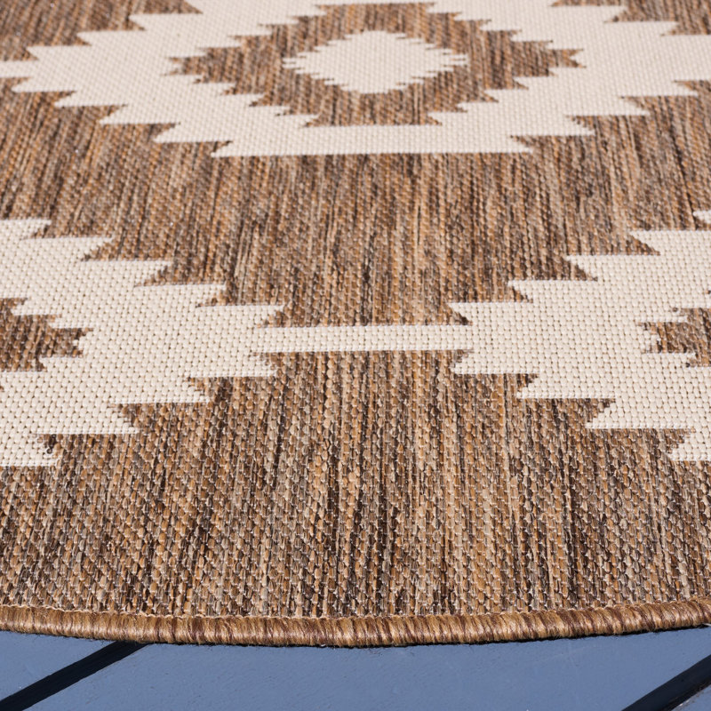Tapis intérieur / extérieur Abbigail, Rond 6 pi 7 po