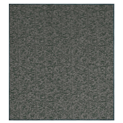 Tapis décoratif Elemental - imprimé géométrique vert patiné