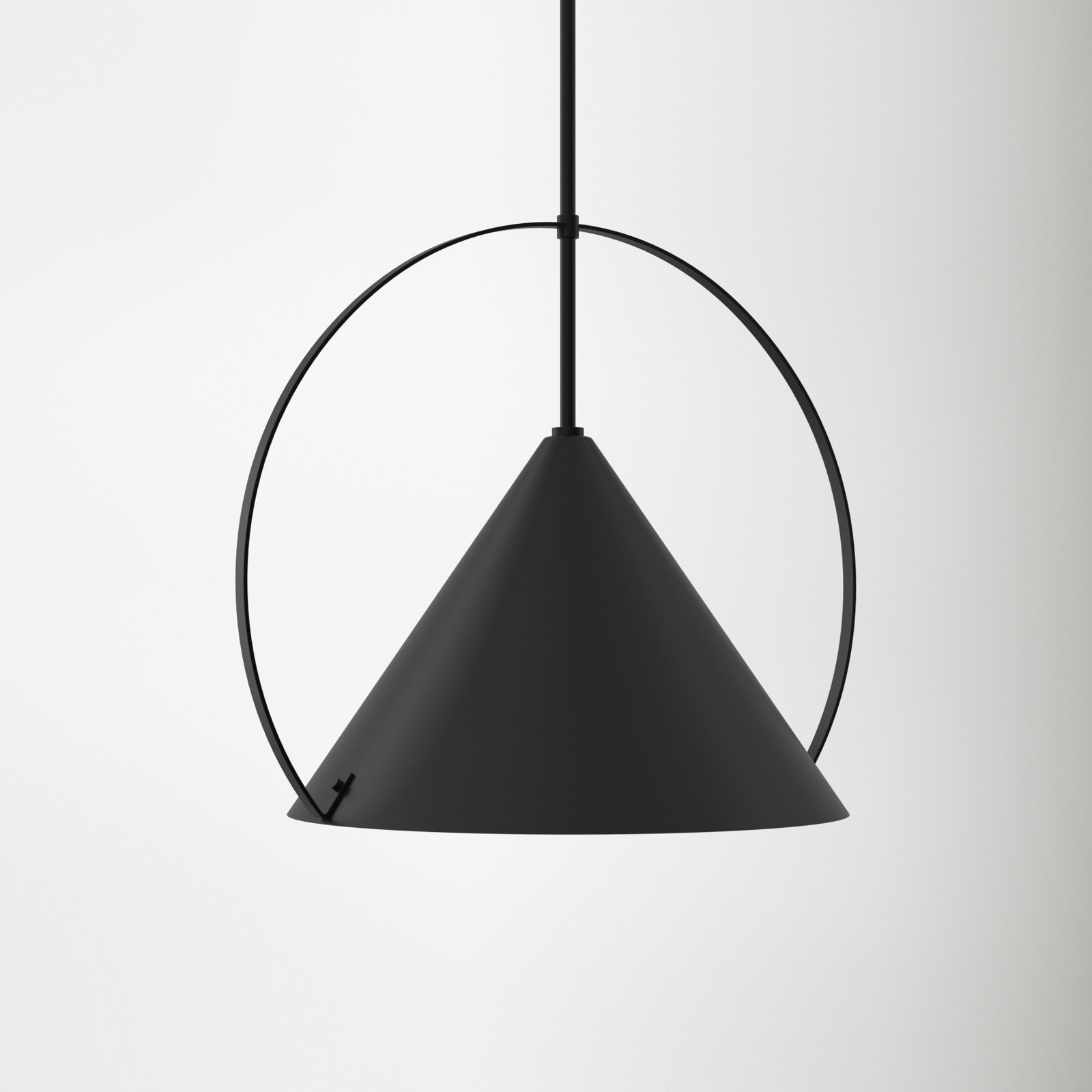 Nicholaus Single Light Metal Dimmable Pendant, Black / Gold, 15.25" H x 18" W x 18" D
