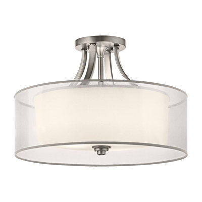 Eisen 3-Light 38.1cm Semi Flush Mount