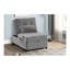 Canapé-lit ajustable en velours gris avec coussin inclus
