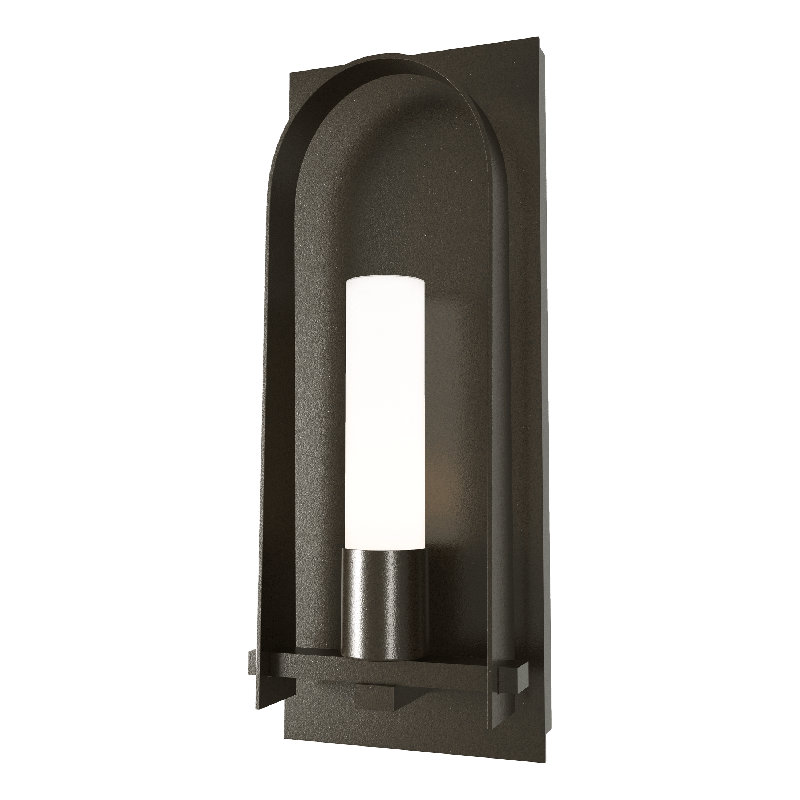 Triomphe Aluminum Wall Light, Opal, Oil Rubbed Bronze, 27.2" H x 10.7" W x 5.2" D