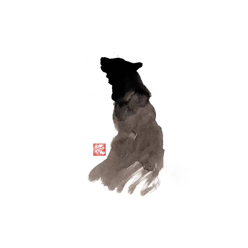 Crying Wolf by Péchane - Print on Canvas, Wrapped Canvas, 20.32 cm H x 30.48 cm W