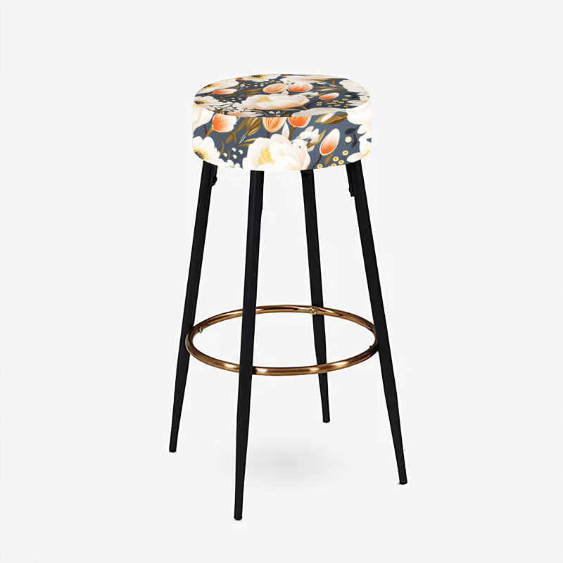 Ensemble de 2 tabourets de bar Beige Coastal Elegance