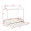Lit simple avec lit gigogne