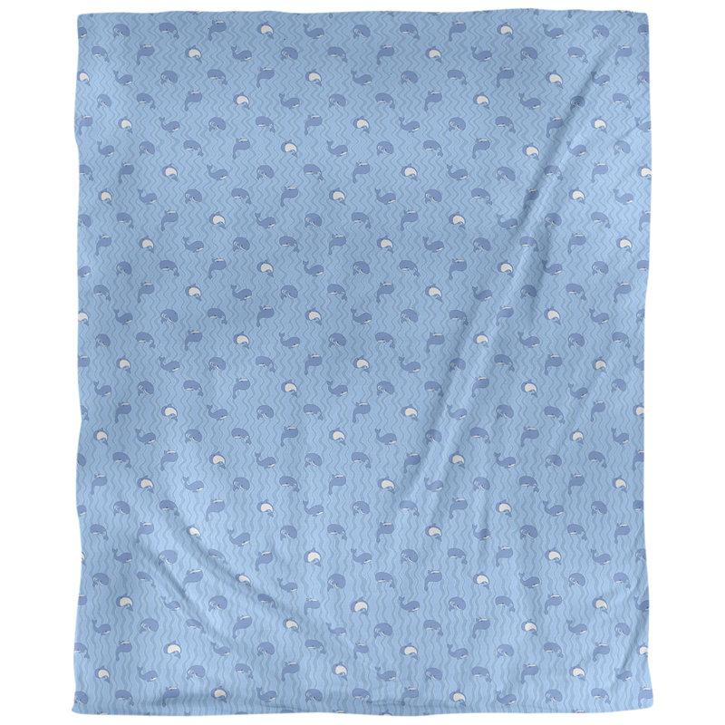 Tissu baleines, Bleu, L 60 po x l 36 po, Polyester filé