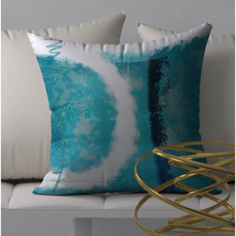 Abstract Reversible Throw Pillow, 18" x 18"