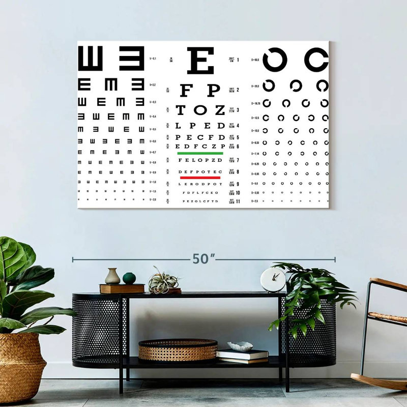 Alcaraz Vision Test Charts, 32" H x 48" W