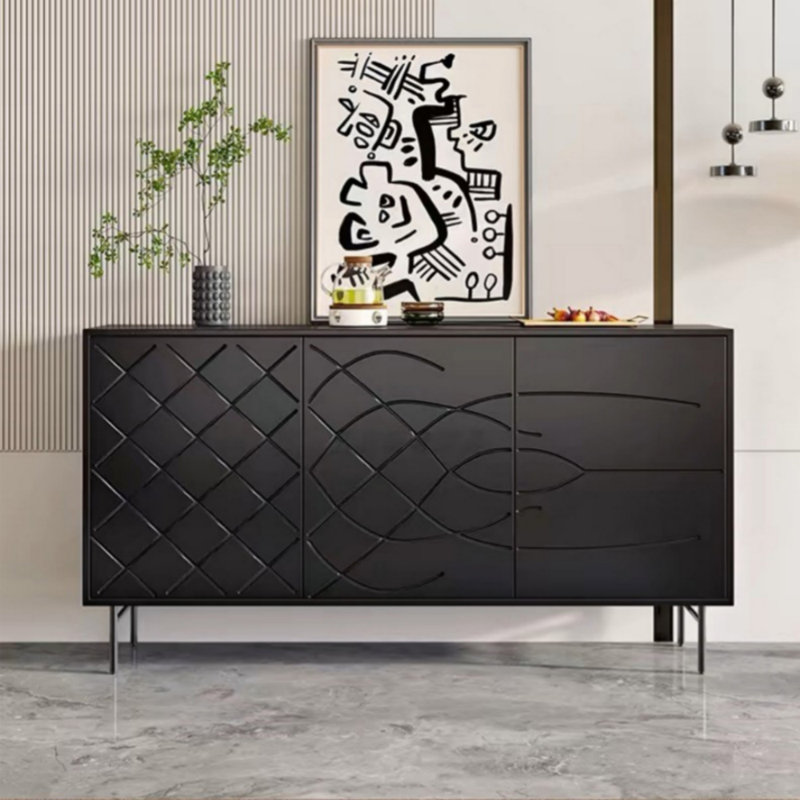 Buffet rétro lumière de luxe, H 29,53 po x l 47,24 po x P 15,75 po