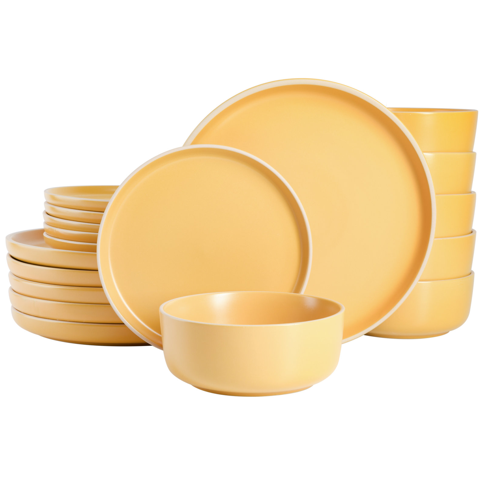 Holiday Porcelain Dinnerware Set, Yellow
