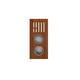 Wood Board With 2 Round Stainless Steel Bowls & Knife Holder F/1344, 1348, 1360, 1362, 1504, 1505, 1506 (Short Side Only), 1627, 1628