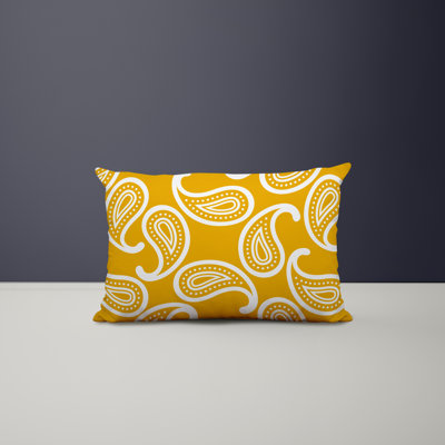 Paisley Outdoor Reversible Throw Pillow