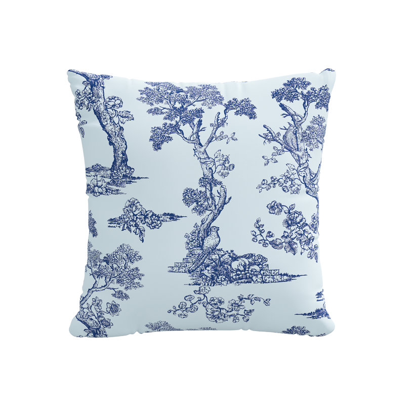 Coussin Crafted, Lin bleu toile Scm, Plumes