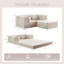 Canapé à compression, canapé-lit convertible au sol, canapé modulaire désossé Diy, aucun assemblage requis, tissu polaire circulaire, canapé surdimensionné à 2 places avec 1 repose-pieds-186099374-186099362