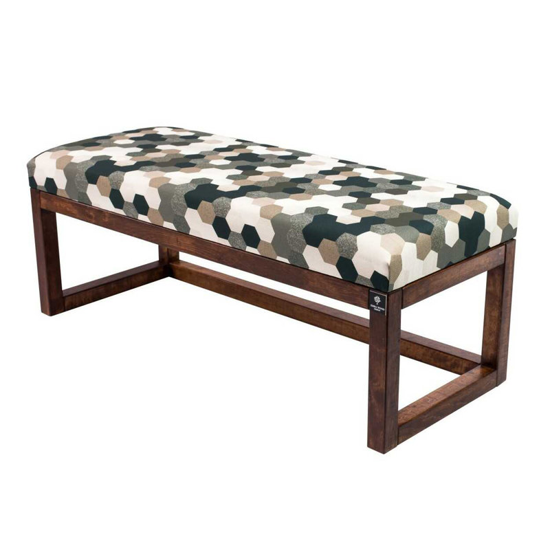 Velvet Upholstered Bench, Brown/Black, 40 x 160 x 35 cm