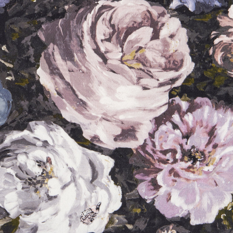 Botanica Floretta Fabric, Blush/Charcoal