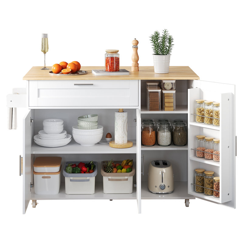 Buell Kitchen Cart, White