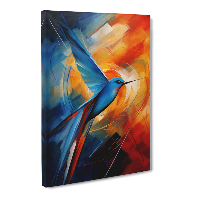 Swallow Abstract - Wrapped Canvas, 76cm H x 50cm W x 3cm D